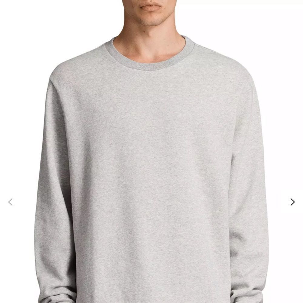 AllSaints Turnes Crew Sweatshirt, Grey Marl